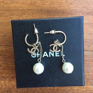 Authentic Chanel Pearl Earrings